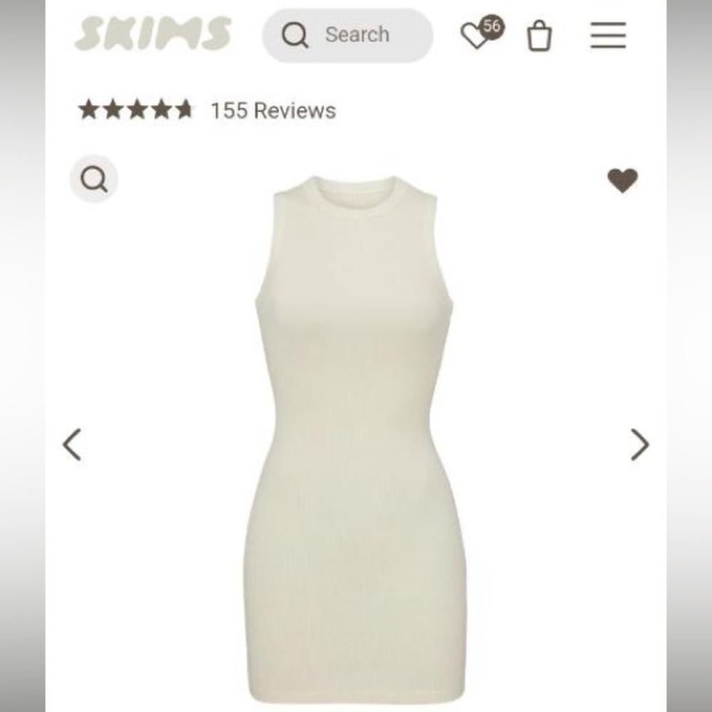 SKIMS Cotton Rib Tank Dress Brand New